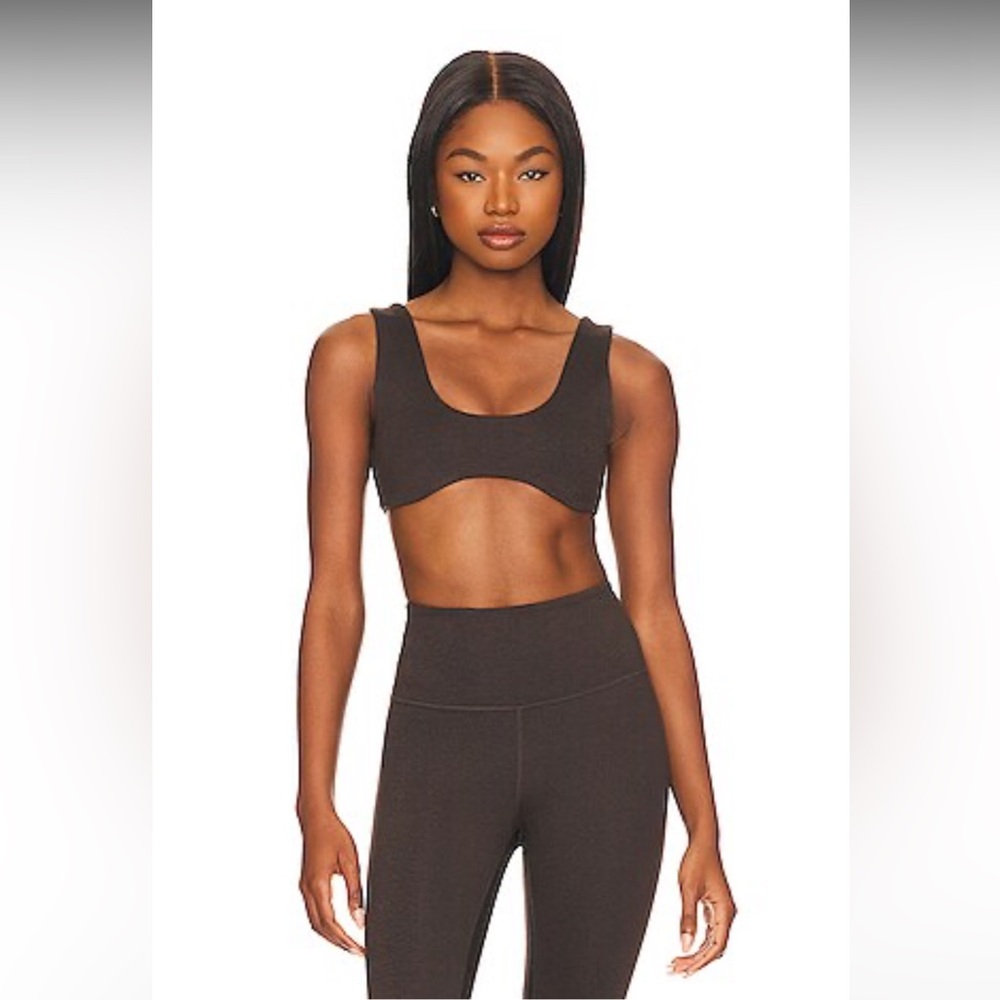 Brown workout set (full leggings & bra top) size S